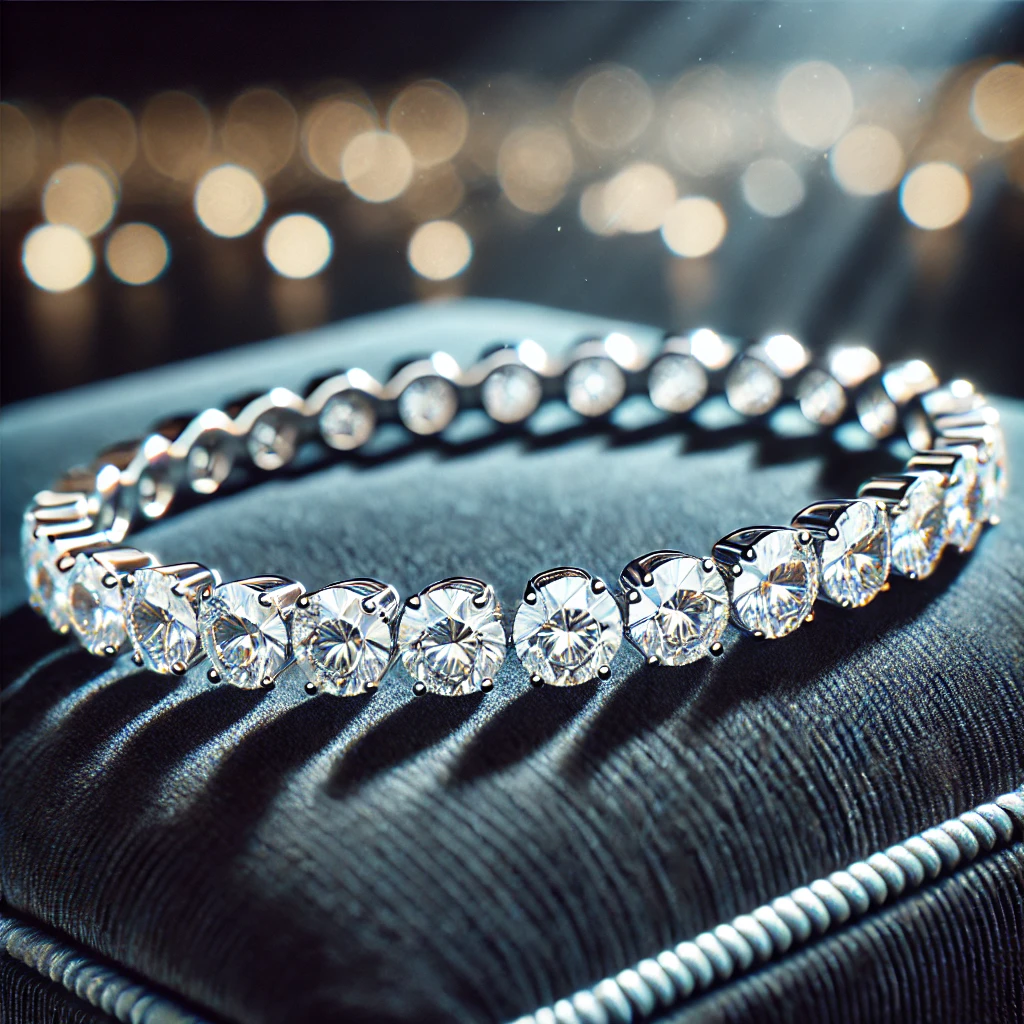 lab grown diamond tennis bracelet