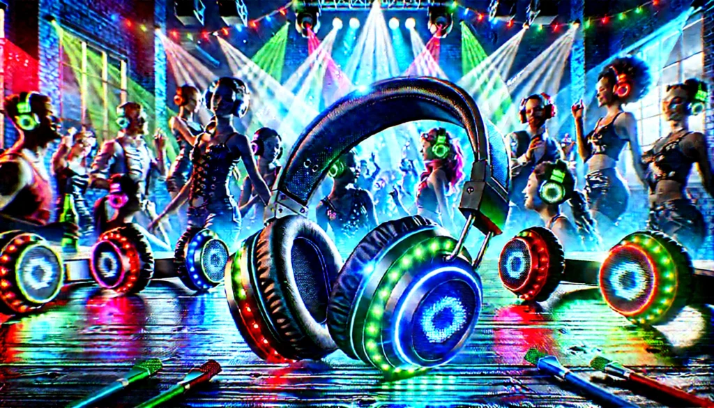 silent disco headphones